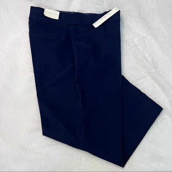 Gloria Vanderbilt Women's Khaki Capris, Cropped with pockets Size 8 Blue *‎ - Picture 1 of 7